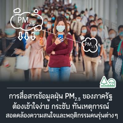 การสื่อสารข้อมูลฝุ่น PM2.5 ของภาครัฐ ต้องเข้าใจง่าย